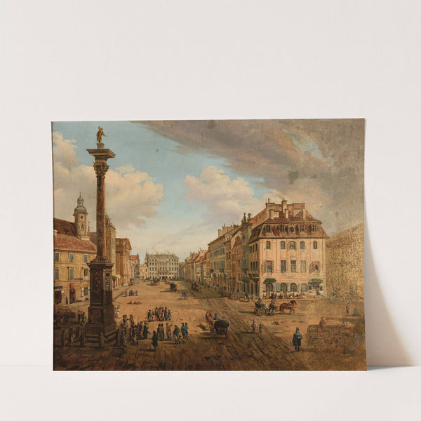 View from the Castle Square towards Krakowskie Przedmieście by Anonymous