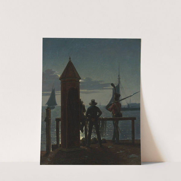 View from the Citadel Ramparts in Copenhagen by Moonlight by Martinus Rørbye