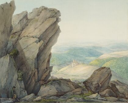 View from the Feldberg (Taunus) to Reifenberg (1808)