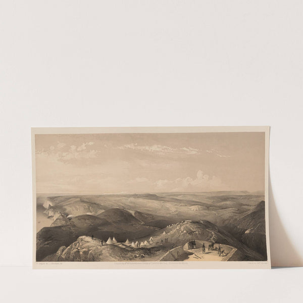 View from the heights above Balaklava, looking towards Sebastopol (1855) by William Simpson