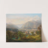 View from the New Schmolnau to the Kreuzstein on the Traun – towards Lauffen, the Dachstein, Ischl, Upper Austria by Anton Schiffer