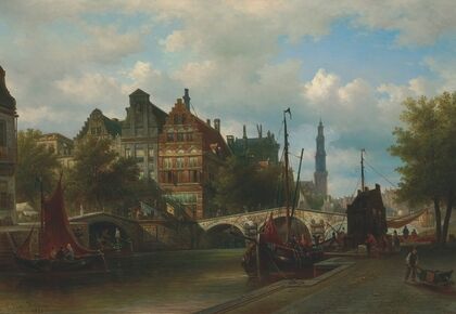 View from the Nieuwengracht in Amsterdam