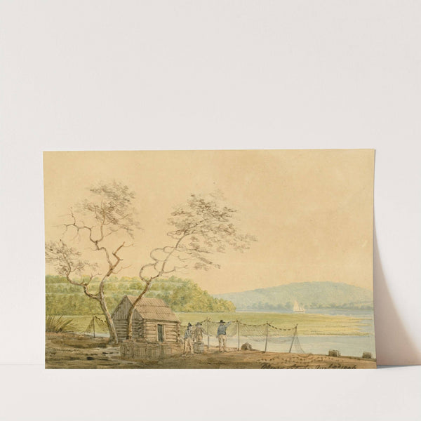 View from the Packet Wharf at Frenchtown Looking down Elk Creek by Benjamin Henry Latrobe