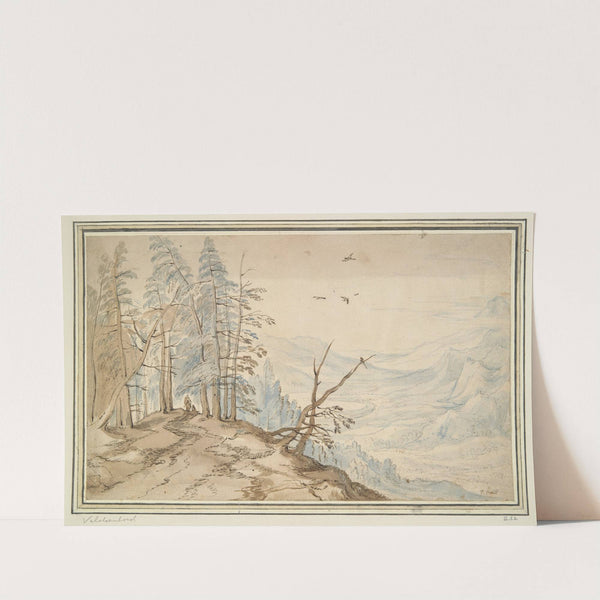 View in a Valley from the Edge of a Mountain Road (17th century) by Follower of Jan Brueghel the Elder