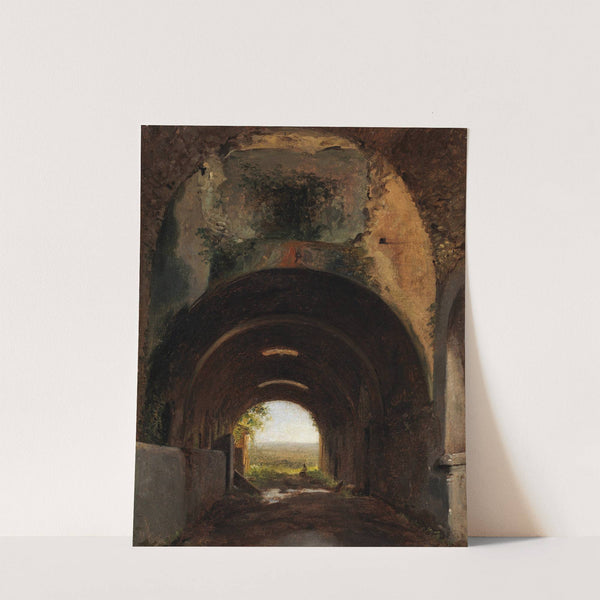 View in the Stables of the Villa of Maecenas, Tivoli (ca. 1805–10) by François-Marius Granet