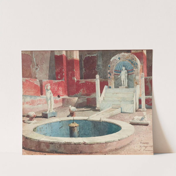 View into a House with Atrium, Pompeii by Luigi Bazzani