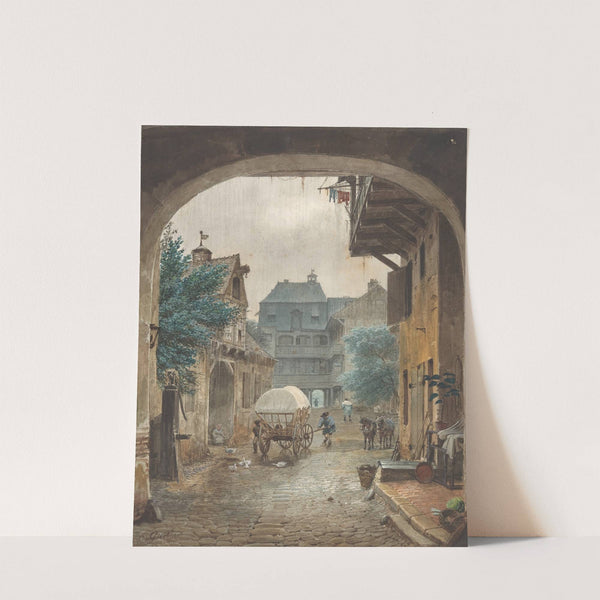 View into the Courtyard of an Inn at Colmar by Eduard Gaertner