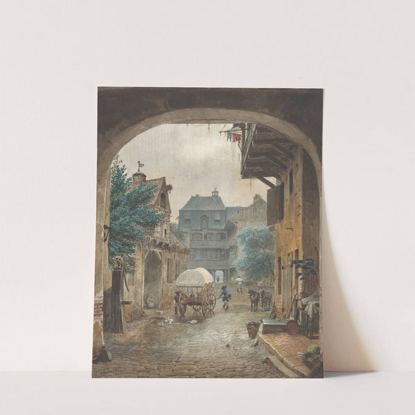 View into the Courtyard of an Inn at Colmar by Eduard Gaertner