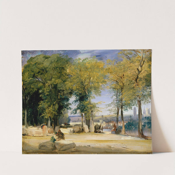 View near Rouen by Richard Parkes Bonington