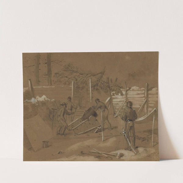 View of 8 in. Mortar in Captain Dow’s Battery (1864) by Alfred Rudolph Waud