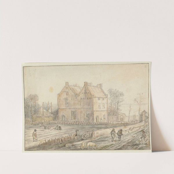View of a Country House with Sowers in the Field by Hendrick Avercamp