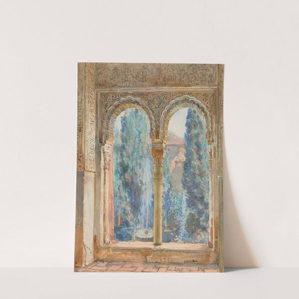 View of a courtyard by Francis Luis Mora