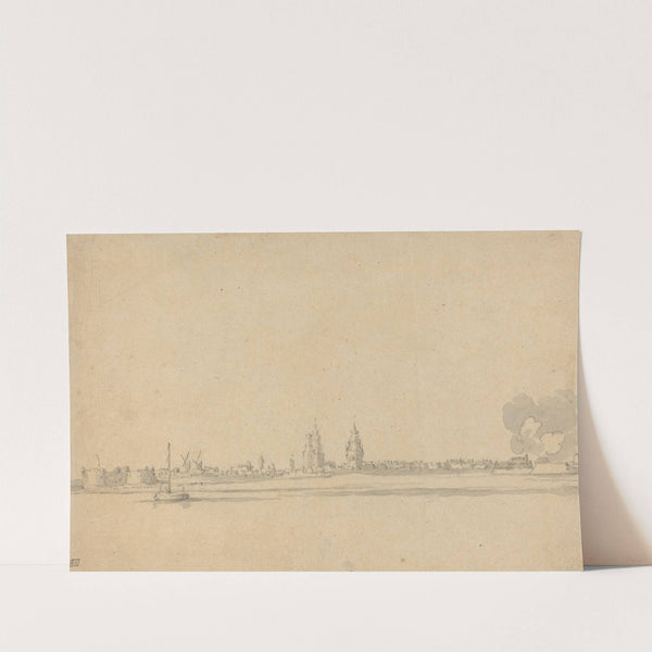 View of a Dutch Town (Delft) by Willem van de Velde the Younger