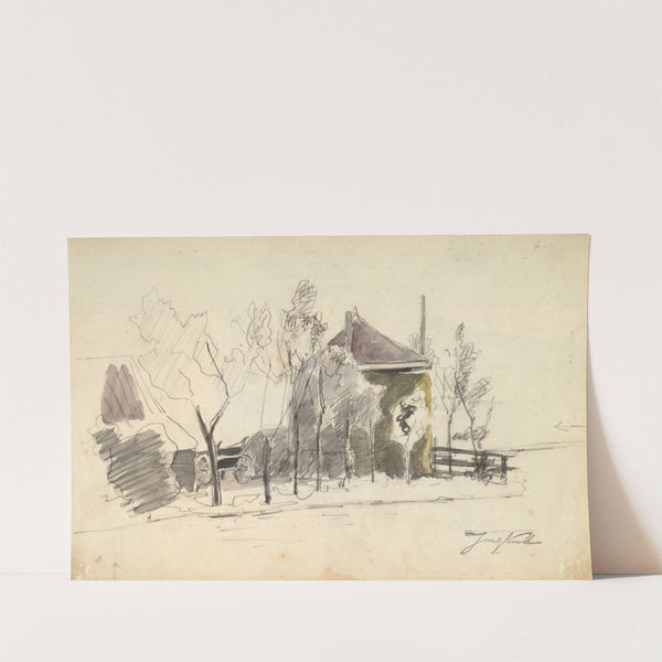 View of a Farm by Johan Barthold Jongkind