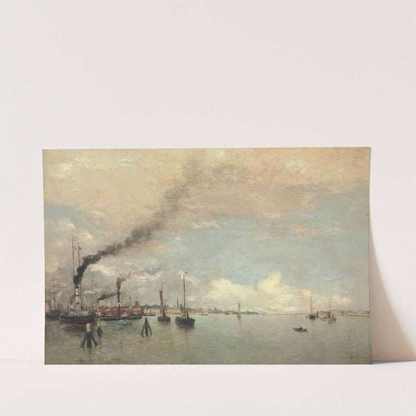 View Of A Harbor by Hendrik Willem Mesdag