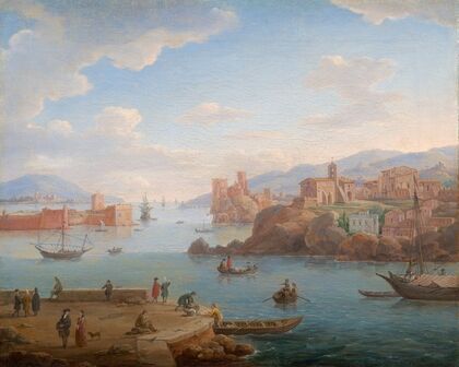 View of a Mediterranean harbour