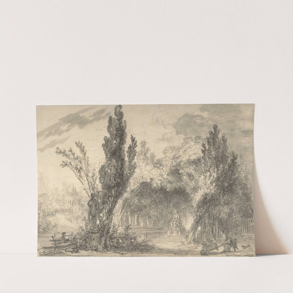 View of a Park by Jean-Honoré Fragonard