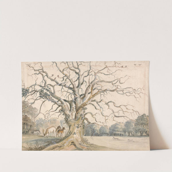 View of a Park with Deer by William Byron