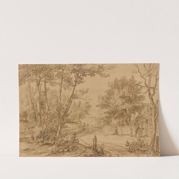 View of a Path in the Hague Forest, with Beggars at the Door of a Cottage (1654–1658) by Jan Lievens