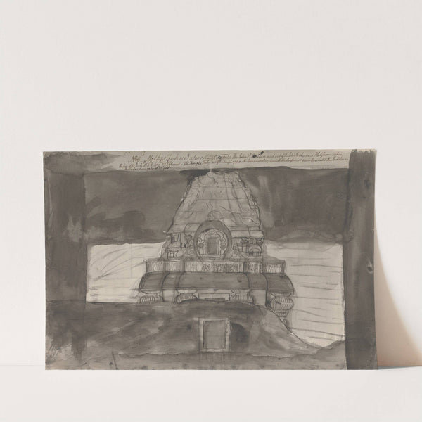 View of a Rock-Carved Temple, Ellora by Gangaram Chintaman Tambat