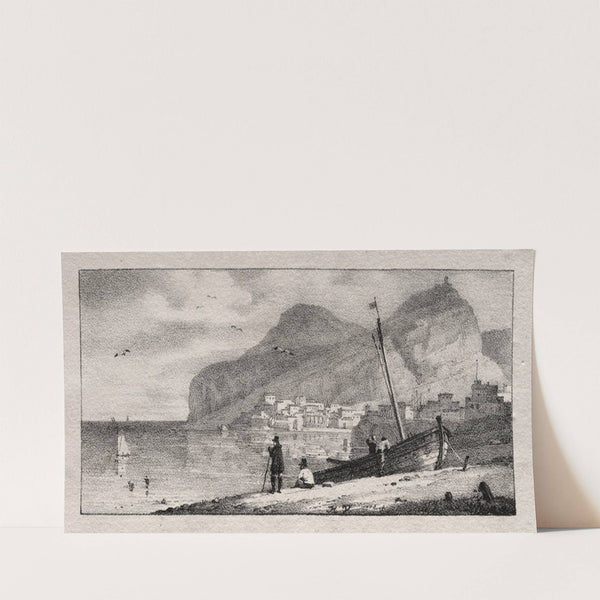 View of a Seaport (1800s) by Horace Vernet