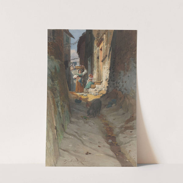 View of a Small Street in Rocca di Papa (c. 1870 - c. 1885) by Willem Johannes Martens