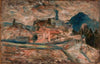 View of a small town in the mountains (Le Puy)