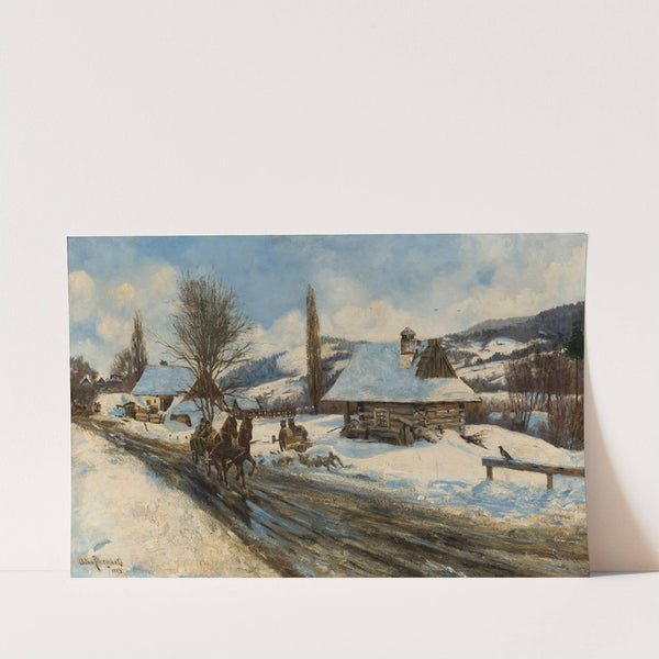 View of a submontane village by Adam Pełczyński