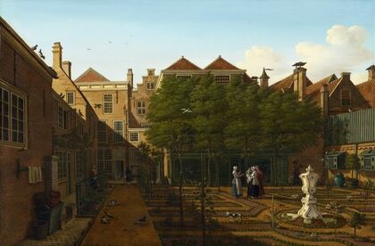 View of a Town House Garden in The Hague