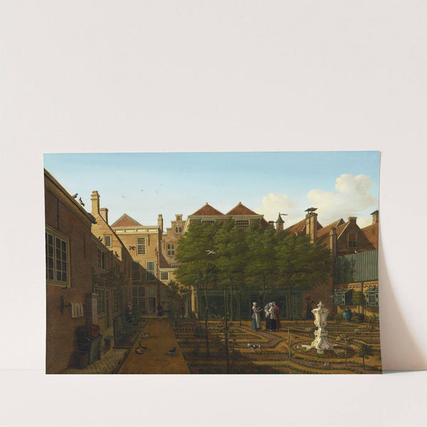 View of a Town House Garden in The Hague by Paulus Constantijn la Fargue