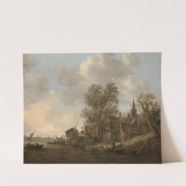 View of a Town on a River (1645) by Jan van Goyen