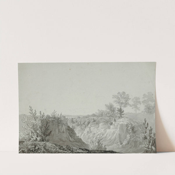 View of a valley, with two figures seated on a path by William Day