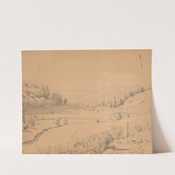 View of a Vast Valley with Slopes Overgrown with Trees (1871) by Hans Thoma