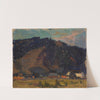 View of a village against the background of a mountain by Tadeusz Makowski