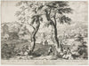 View of a Village with Figures in the Foreground (1723)