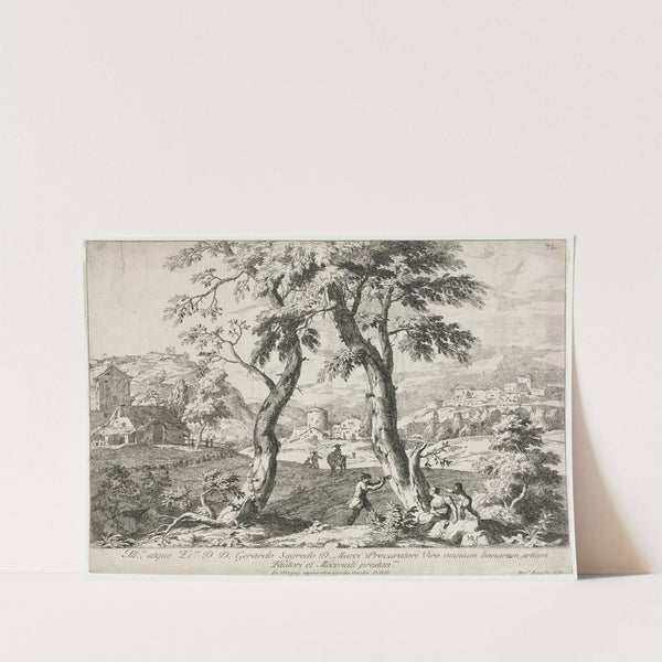 View of a Village with Figures in the Foreground (1723) by Marco Ricci