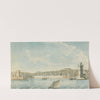 View of a Walled Town and Harbour with Towers Seen From the Sea (ca. 1785) by Willey Reveley