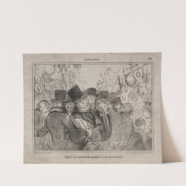 View of boulevards during a market for trinkets (1856) by Honoré Daumier