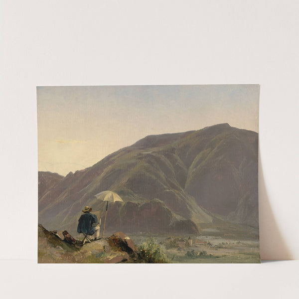 View of Bozen with a Painter by Jules Coignet