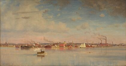 View of Cambridge from the Inner Basin (1880)