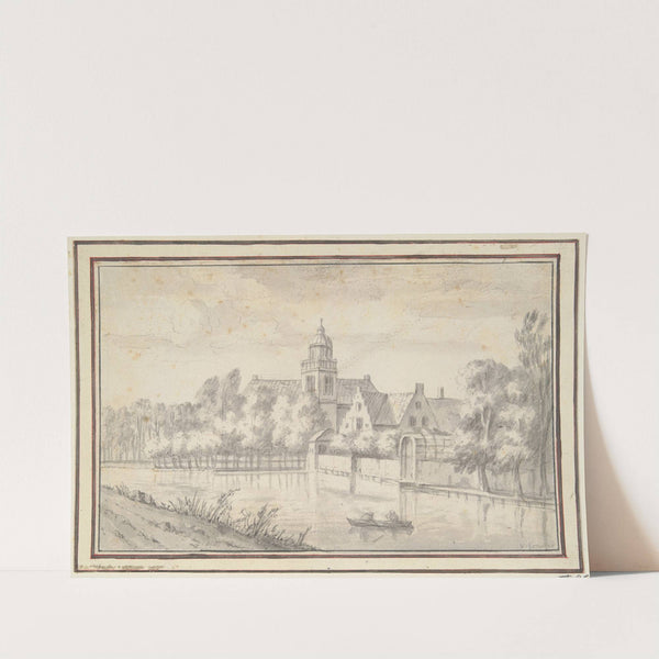 View of Castle and House on the River by Jan van Goyen