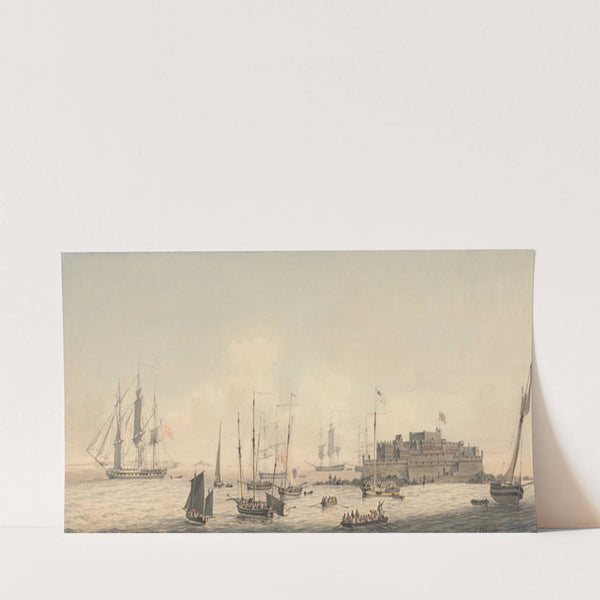 View of Castle Cornet, Guernsey, Channel Islands, with Shipping (ca. 1800) by John Thomas Serres