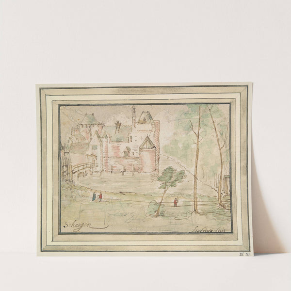 View of Castle Schagen Holland by Christiaen Liefrinck