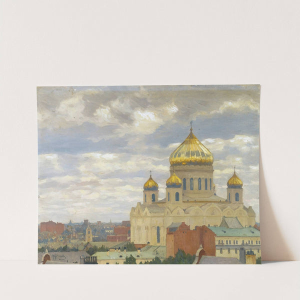 View Of Cathedral Of Christ The Saviour, Moscow by Mikhail Markianovich Germachev