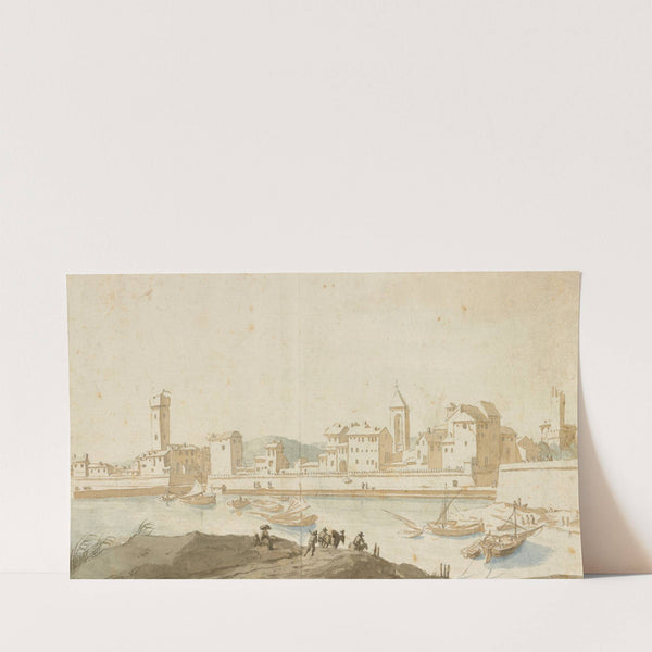View of Civitavecchia with the Harbor Wall (about 1660) by Pieter Moninckx