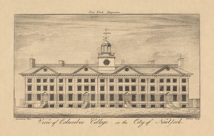 View of Columbia College in the City of New York. (1790) — size preview