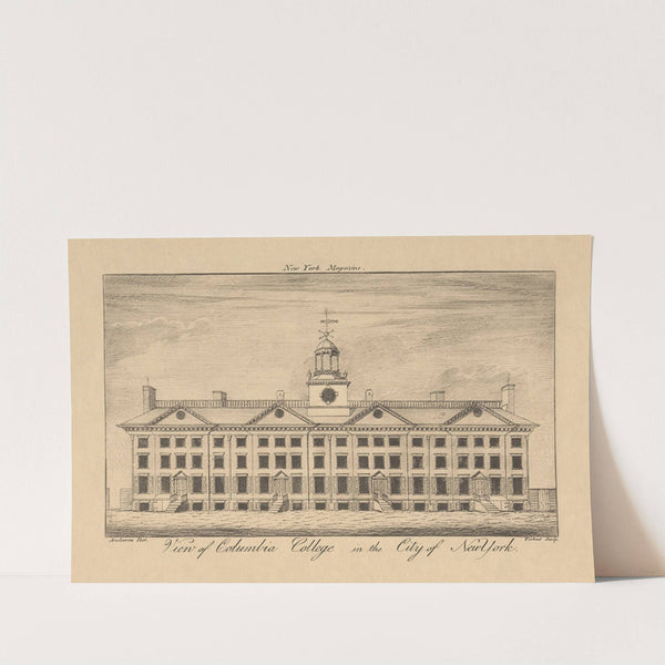 View of Columbia College in the City of New York. (1790) by Cornelius Tiebout