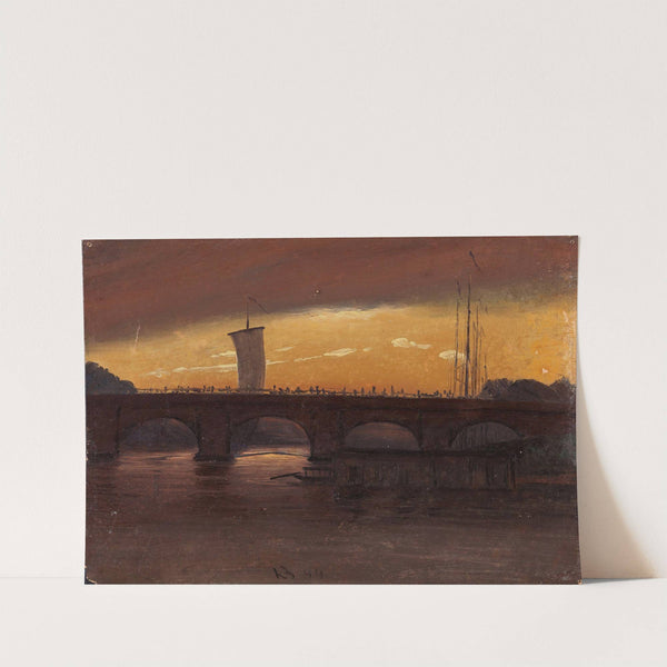 View of Dresden with the Augustbrücke (1844) by Knud Baade