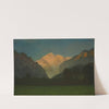 View of Glacier Park or Sunset on Peak by Albert Bierstadt