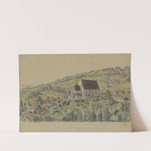 View of Gothic Church in Jur near Bratislava by Friedrich Carl von Scheidlin